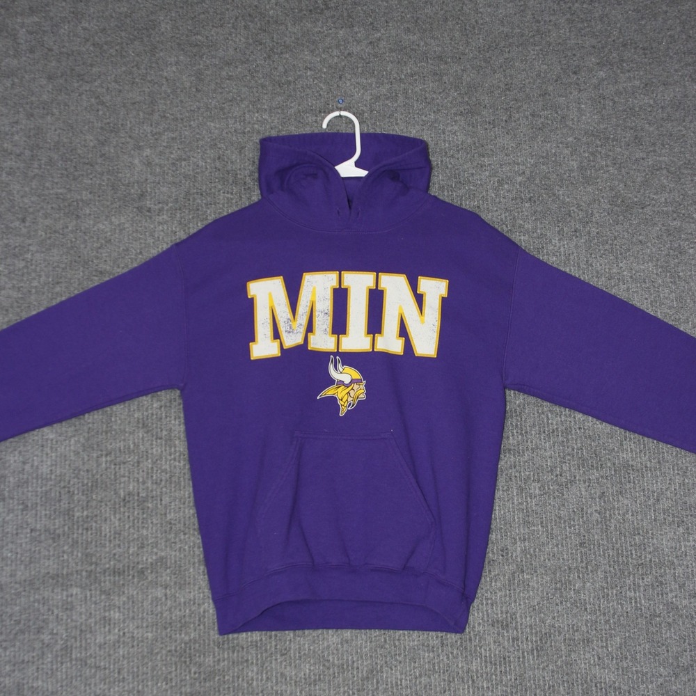 Minnesota Vikings NFL Team Apparel Hoodie Womens M Purple‎ Sweatshirt Fan Gear